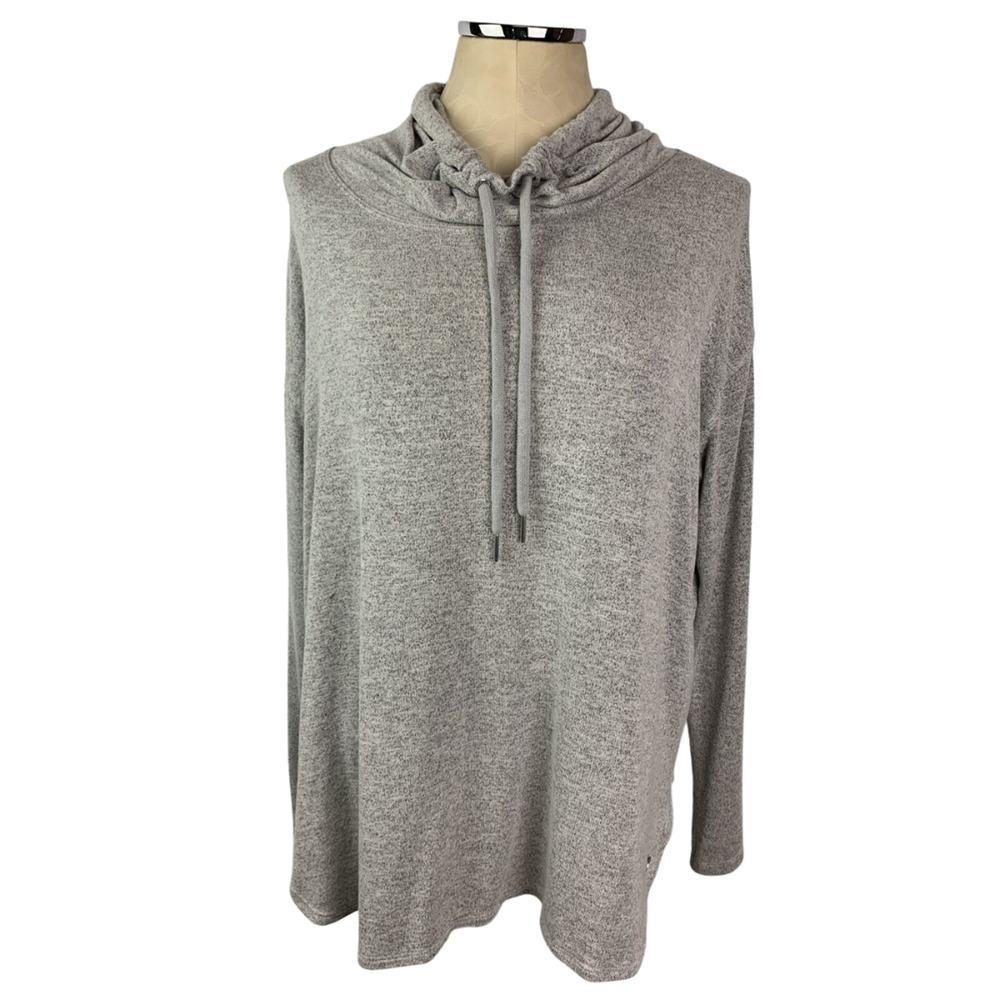 Size XL Calvin Klein Performance Long Sleeve‎ Tunic Top Womens Light Gray